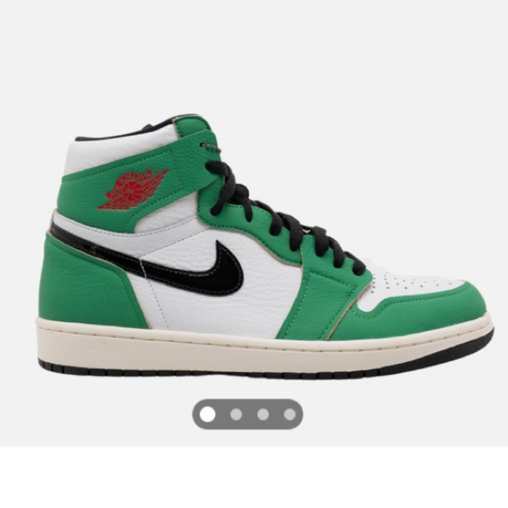 Nike Green and White High-Top Sneakers